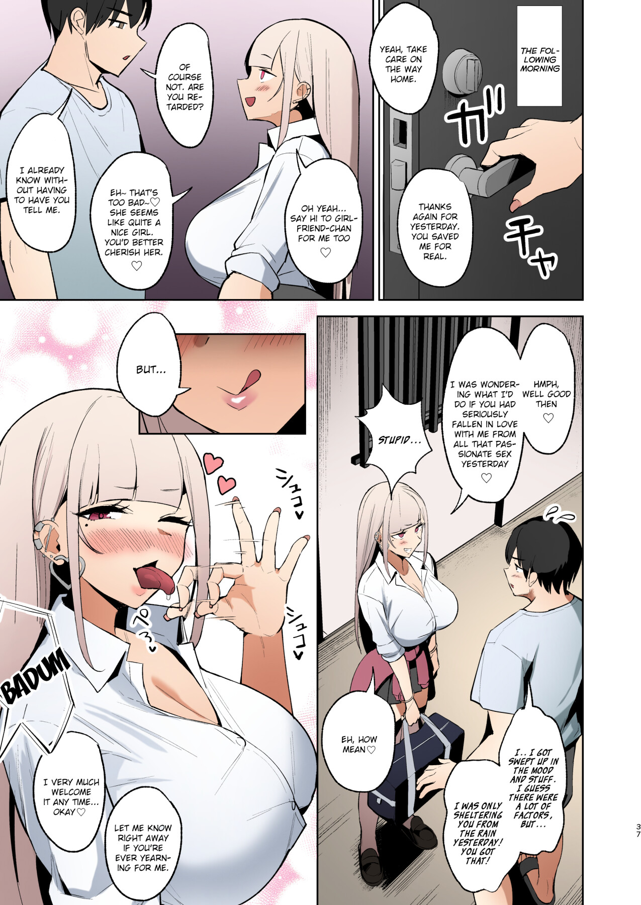 Hentai Manga Comic-Cheating and Mating with a High School Gyaru while Sheltering from the Rain (Color)-Read-36